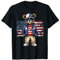 4. Juli Hip Hop Teddybär USA Streetwear Amerikanische Flagge T-Shirt