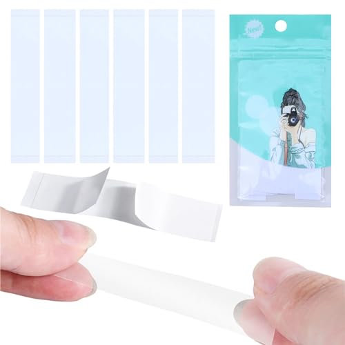 laoxiangji 36 Stück Transparente Fashion Body Tape, Für Kleidung Und Kleider 2.0cm*8.5cm | Doppelseitiges Transparent Klebebänder | Wäschebänder,Frei Zu Schneiden