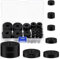 Swpeet 50 pièces 7 dimensions Kit combiné d'entretoises rondes en caoutchouc, 5/6/8/10mm antivibration caoutchouc noir rondelle Kit, ENTRETOISES en néoprène pour accessoires domestiques