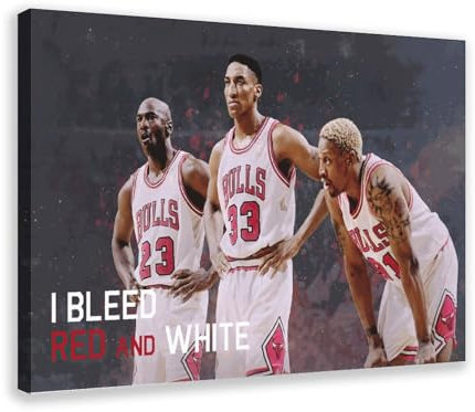 Dennis Rodman, Jordan und Scottie Pippen Basketball-Poster auf Leinwand, Schlafzimmer, Dekoration, Sport, Landschaft, Büro, Raumdekoration, Geschenk, Rahmen-Stil, 20 x 30 cm