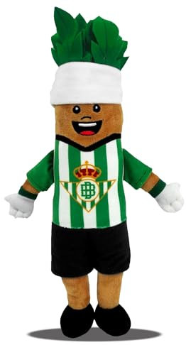CYPBRANDS Real Betis Balompié- Muñeco de Peluche, Peluche, Juguetes, Palmerín con Camiseta, Fútbol, Color Blanco y Verde, Producto Oficial