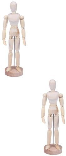 Lurrose 2St männliche Puppe Spielzeuge Kinderspielzeug Wohnkultur selbst bemalte Puppen pädagogisches Bastelspielzeug für Kinder menschlicher Körper schmücken Marionette Modell Baby Bambus
