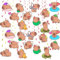 24 Pcs Capybara Hängende Wirbel Capybara Decke Wirbel Dekorationen Capybara Geburtstag Party Zubehör für Capybara Geburtstag Baby Dusche Dekorationen Capybara Party Dekorationen