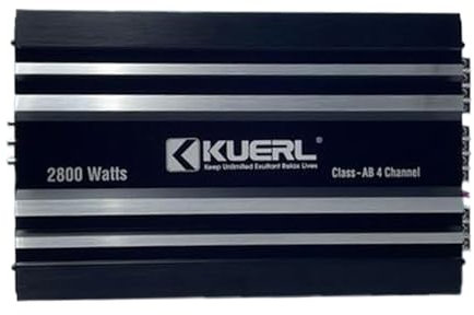 YIWEOG Amplificatore audio per auto Amplificatore per altoparlanti per auto a 4 canali di classe AB con audio stereo ad alta fedeltà, supporto 2/4 Ohm