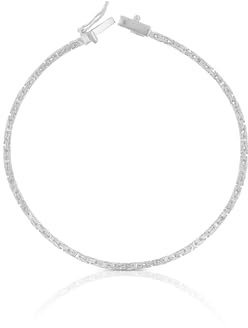 MUAU Schmuck Bracelet Königskette klassisch Weissgold 750/18K, 19cm, 2mm- Premium Echtschmuck für Damen und Herren