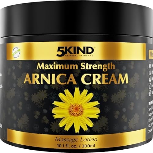 5kind Arnika Salbe Hochkonzentriert 300ml - Extra Stark Arnika Creme - Schnell Wirkende Salbe Hochdosiert - Intensive Creme mit Montana Extract - Arnika Gel für Muskeln und Gelenke