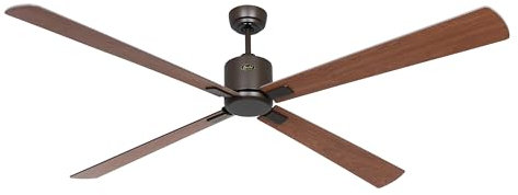 CasaFan Ventilateur de plafond avec WiFi Eco Neo III 180 cm 949415W Moteur bronze / pales réversibles noyer et cerise