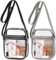 MOAZIFI 2 Pcs Durchsichtige Tasche, PVC Transparente Tasche mit Verstellbarem Abnehmbarem Gurt, Festival Tasche, Clear Bag, Tasche Durchsichtig, Für Konzerte, Sportveranstaltungen, Shopping, Reisen