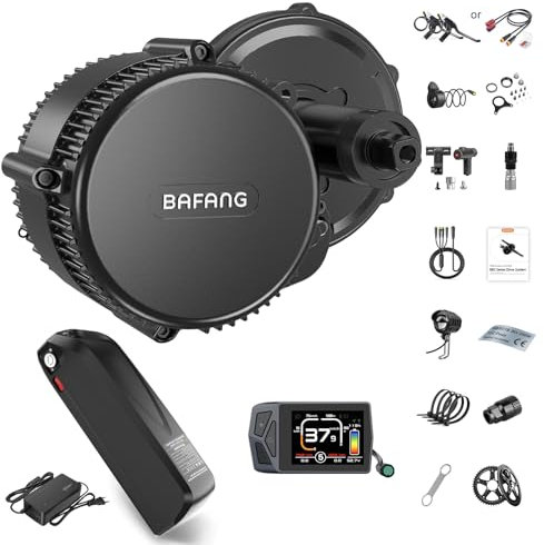 BAFANG 750W 48V 100MM BBS02B Mid Drive Kit con Batteria 48V13Ah Downtube e EKD01 Display LCD, Kit di Conversione Ebike a Motore Centrale per Bici da Montagna, Strada, Pendolare con BB 100MM