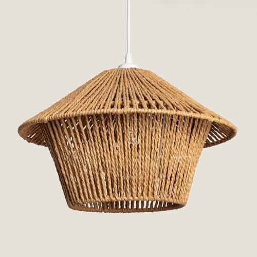 LEDKIA LIGHTING Pendelleuchte aus Naturfasern Ilai Camel