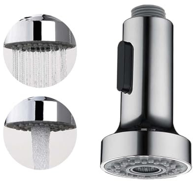 XoeLLe Douchette Evier Cuisine, 2 Modes Embout Robinet Cuisine, Rallonge Robinet Cuisine, Brise Jet Robinet Cuisine avec Aerateur, Douchette Cuisine Extractible Pommeau de Douche de Rechange(A-Argent)