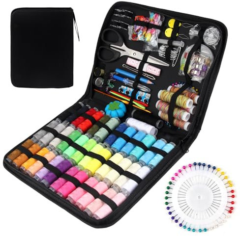 RYAN Nähzeug Set mit 241er Nähmaschinen zubehör Nähset Grundausstattung Enthält Nähgarn/Nadeln/Schere/Knöpfe für Anfänger Erwachsenen Zuhause Nähmaschine