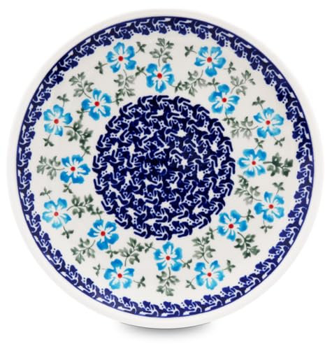 Bunzlauer keramik Teller Ø19,5 cm – flacher Frühstücksteller, Essteller, Speiseteller, Kuchenteller (Dekor 962)