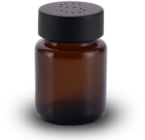 Koffs Design Salzstreuer und Pfefferstreuer Set aus Braunglas - Salt Shaker mit Edelstahl Deckel – Streuer für Pfeffer und Salz - Tischstreuer klein und modern - Salz