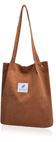 GIDWRIY Bolso de Pana Mujer - Tote Bag de Hombro Informal, Bolsa de Playa y Compra, Bandolera de Lona para Viaje Escolar