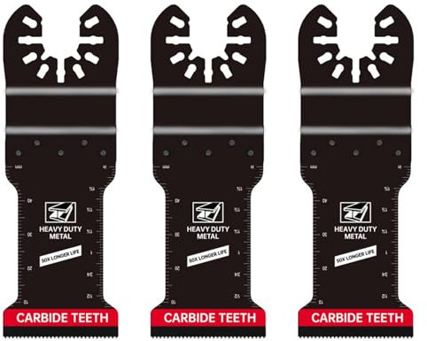 3 hojas de sierra de carburo de tungsteno, cuchillas oscilantes para cortar maderas, hojas de plástico, tornillos, placas de yeso, paneles de yeso, PVC