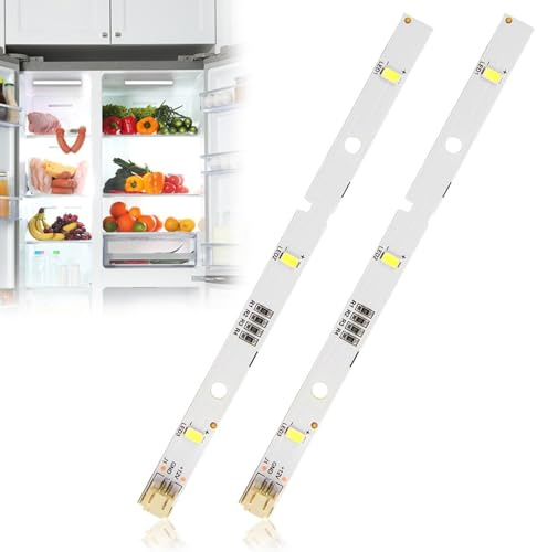 2 Stück LED-Lichtleiste,LED Kühlschrank Licht für RONGSHENG HISENSE | Kühlschrank,Lichtleiste Beleuchtung für Rongsheng/Hisense E349766 MDDZ-162A 1629348 DC12V,Ersatz-Kühlschranklampe Kompatibel