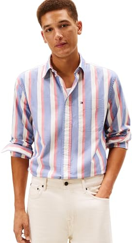 Tommy Hilfiger Herren Heritage Oxford Icon STP Shirt Mw0mw41695 L/S Shirt (1er Pack)