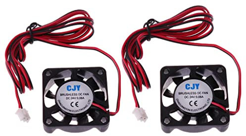 Lot de 2 ventilateurs silencieux 24 V 40 mm x 40 mm x 10 mm 4010 sans balais pour imprimante 3D