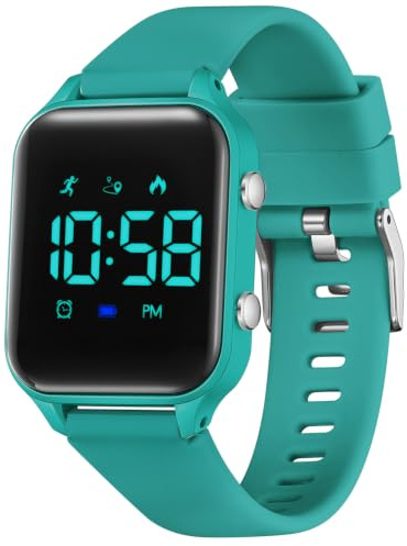 Timever Digitale Uhr Kinder Wasserdicht Armbanduhr Mädchen Jungen Stoppuhr | Sportuhr für Mädchen Jungen Licht Silikonarmband ohne App ohne Handy Digitale Uhr Alarm Timer Alltag Schule Freizeit Geschenk