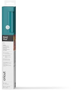Cricut Smart Permanent Vinyl, Aqua, 33cm x 91.4cm, Self-Adhesive Vinyl Sheet | Ideal for Customising Mugs, Bottles, Labels, Signs & DIY Crafts, for All Cutting Machines