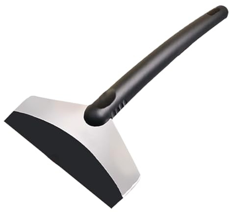 Pala quitanieves para Coche, Herramienta portátil de Acero Inoxidable para Quitar Nieve de Ventanas y techos con Mango para vehículos