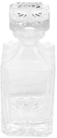 DIYEAH Carafe à Whisky Verre Imitation Cristal Décanteur pour Élégant et Décoratif Bouteille à Liqueur Lisse pour Maison et Bar