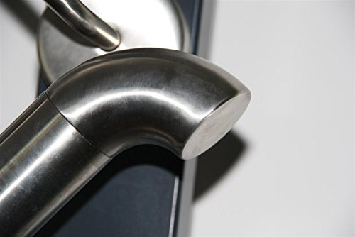 Edelstahl Handlauf V2A 42,4mm 240K geschliffen Wandhandlauf mit 90 Grad Bogen 1500 mm