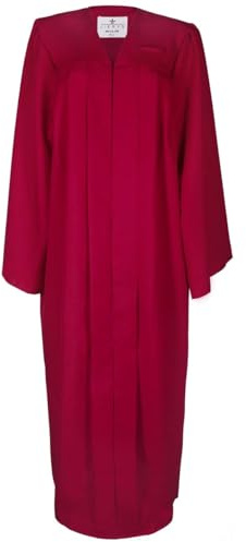 LIERYS Robe Damen Herren Talar mit Druckverschluss Umhang Abschlussfeier Studium Universität Hochschule Abitur Schwarz Blau Rot