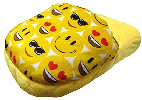BARGAINS-GALORE Emoji Jumbo Double Slipper Comfy Feet Plush Fur Cosy Snuggle Foot Warmer New | Winter Warm Comfy Cosy | Plush Fleece | Home Bedroom