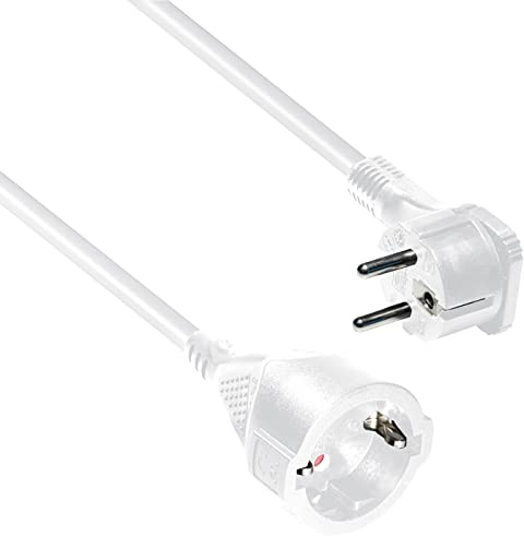 Verlängerungskabel Schuko-Flachstecker - Kupplung 3,0 m weiß