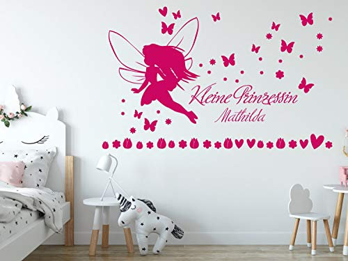 GRAZDesign Wandtattoo kleine Prinzessin und Wunschname - 072 hellgrau