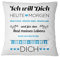Kissen mit Spruch Ich Will Dich, Ich Liebe Dich - Geschenk für Frau, Freundin - Kissenhülle inklusive Kissen (Hellblau)