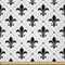 ABAKUHAUS Fleur De Lis Stoff als Meterware, Französisch Motive, Microfaser Multi Zweck Dekostoff für Kunsthandwerke, 3M (230x300cm), Schwarz Grau Weiß