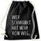 MoonWorks® Turnbeutel mit Spruch Wer schwankt hat mehr vom Weg lustiger Turnbeutel Saufen Bier Party schwarz Unisize