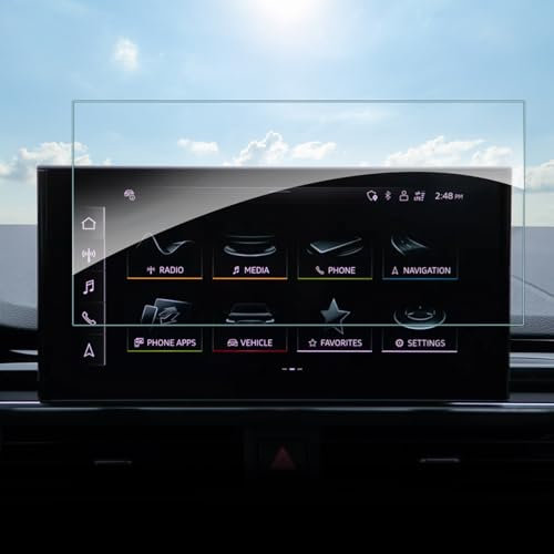 SHAOHAO Kompatibel mit Audi A4 B9 /A5 2023 2024 2025 & Q5 FY Sportback 2021-2025 MIB3 10.1 Zoll Navigation Schutzfolie Kratzfest Anti-Fingerprint Schutzfolie für gehärtetes Glas Displayschutzfolie