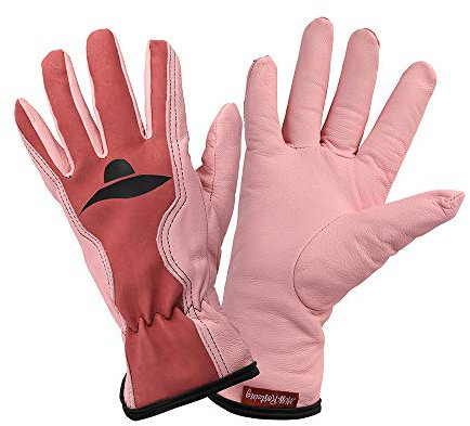 Rostain MISS-IT07 Gartenhandschuhe, bequem und draußen, Leder, schmutzabweisend, Rosa Miss Größe 07, 7