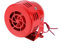 12V Motor Sirene 110DB Alarm für Auto, LKW & Motorrad – Ultra Kompakt, Metallgehäuse, Sicherheits- & Rettungsausrüstung mit Authentischem Sirenenton (Rot)