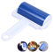 Reusable Washable Lint Roller Sticky Washable Dust Lint Roller Foldable Sticky Roller Portable Curler with Cover for Clean Furniture, Carpets, Clothing, Pet Hair (Blue)