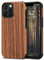 TENDLIN Kompatibel mit iPhone 13 Pro Hülle, Holz und TPU Silikon Hybrid Handyhülle (Rotes Sandelholz)