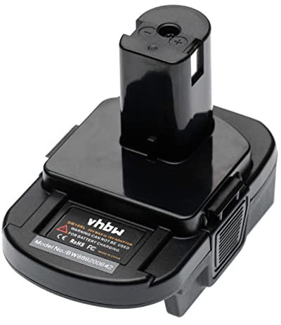 vhbw Adaptateur de Batterie Compatible avec DeWalt & Milwaukee Outils électriques - Adaptateur Batteries Li-ION 20 V vers 18 V Compatible avec Ryobi