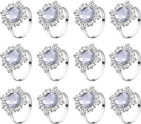 12 Stücke Acryl Serviette Ringe Schneeflocke Serviette Halter Ringe Serviette Ringe mit Aushöhlen Nnapkin Inhaber Serviette Ringe Serviette Inhaber Bankett Abendessen