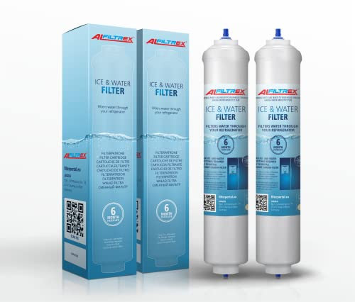 2-pack externer Kühlschrank Wasserfilter kompatibel mit Samsung DA29-10105J Aqua Pure HAFEX/EXP DA99-02131B WSF-100 EF9603 HAIER LG