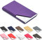 Waylipun Porte-Cartes de Visite Professionnel en Cuir synthétique et Acier Inoxydable - Garde Les Cartes de Visite en Parfait état - Porte-Cartes Fin en métal avec Fermeture magnétique, Violet