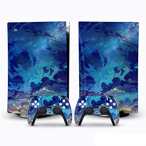 LEEWEE Anime Aufkleber Skin Für PS 5 Disk Edition Konsole Und 2 Controller Vinyl Cover Skins Wraps, Blasenfrei, Langlebig, Kratzfest 19460 Kein Schaum