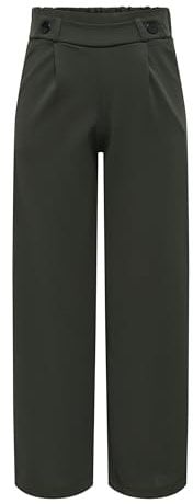 JDY Pantalones Anchos de Mujer Marlene con Estilo Culotte y Corte Amplio GEGGO New Long., Color:Verde-3, Talla:XL / 30L