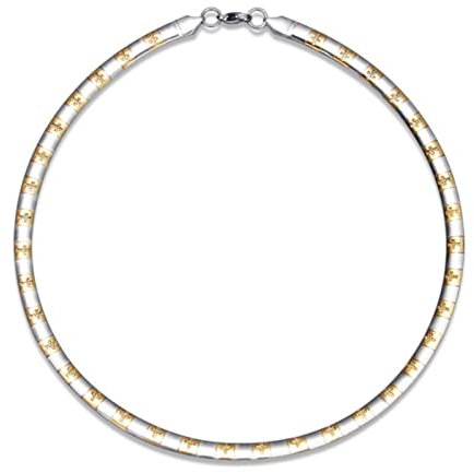 HCMA Halsketten Kette Titan Stahl Silber Farbe Goldkette Halskette für Frauen Curb Cuban Choker Halskette Collier Femme