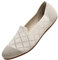 Puxowe Damen Ballerina Flache Schuhe Runde Zehe Strick Kleid Schuhe Niedriger Keil Slip On Ballerina Walking Flats für Frauen Bequem 41 EU Beige/Funkelnd