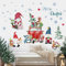 decalmile Pegatinas de Pared Navidad Ventana Gnomos Vinilos Decorativos Enanos Camión Árbol de Navidad Adhesivos Pared Puerta Escaparate Ventanas Decoració De Navidad