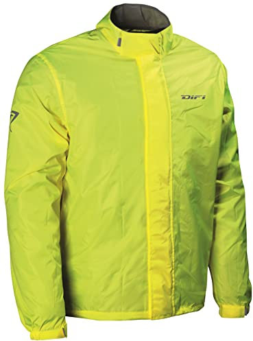 Difi Regenjacke Fuzzy Rain Jacket inkl. Packbeutel, Regenschutz Jacke signalgelb, XXXL